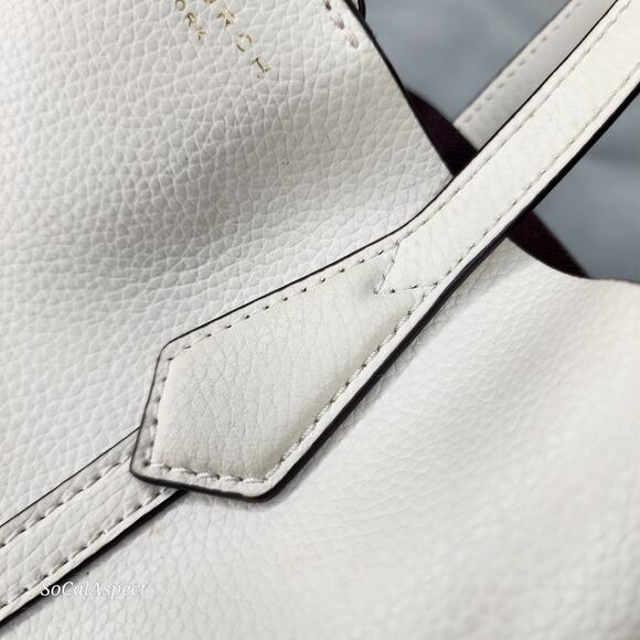 Tory Burch Small Leather Perry Triple Compartment Tote Bag 10x10 - Picture 3 of 11